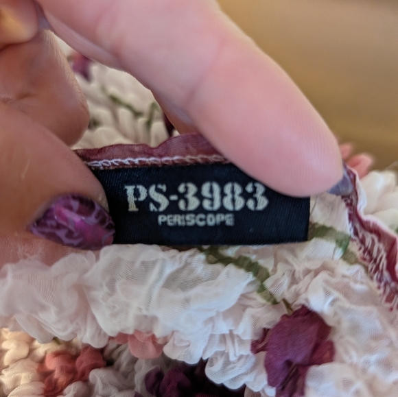 Vintage Magic Popcorn CRINKLE BUBBLE Travel Top OS 1990's - Picture 2 of 11